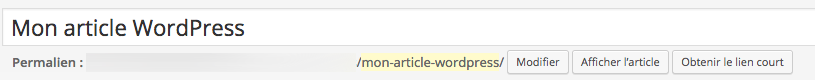 Les permaliens des articles WordPress