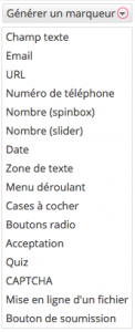 Les marqueurs de Contact Form 7