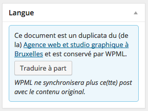 l'option "traduire à part" de WPML