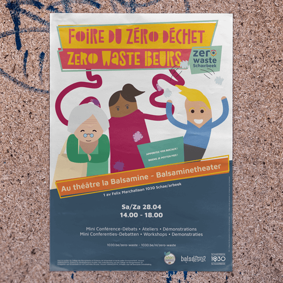 Illustration d'une affiche et d'un plan pour une commune - agence de communication visuelle